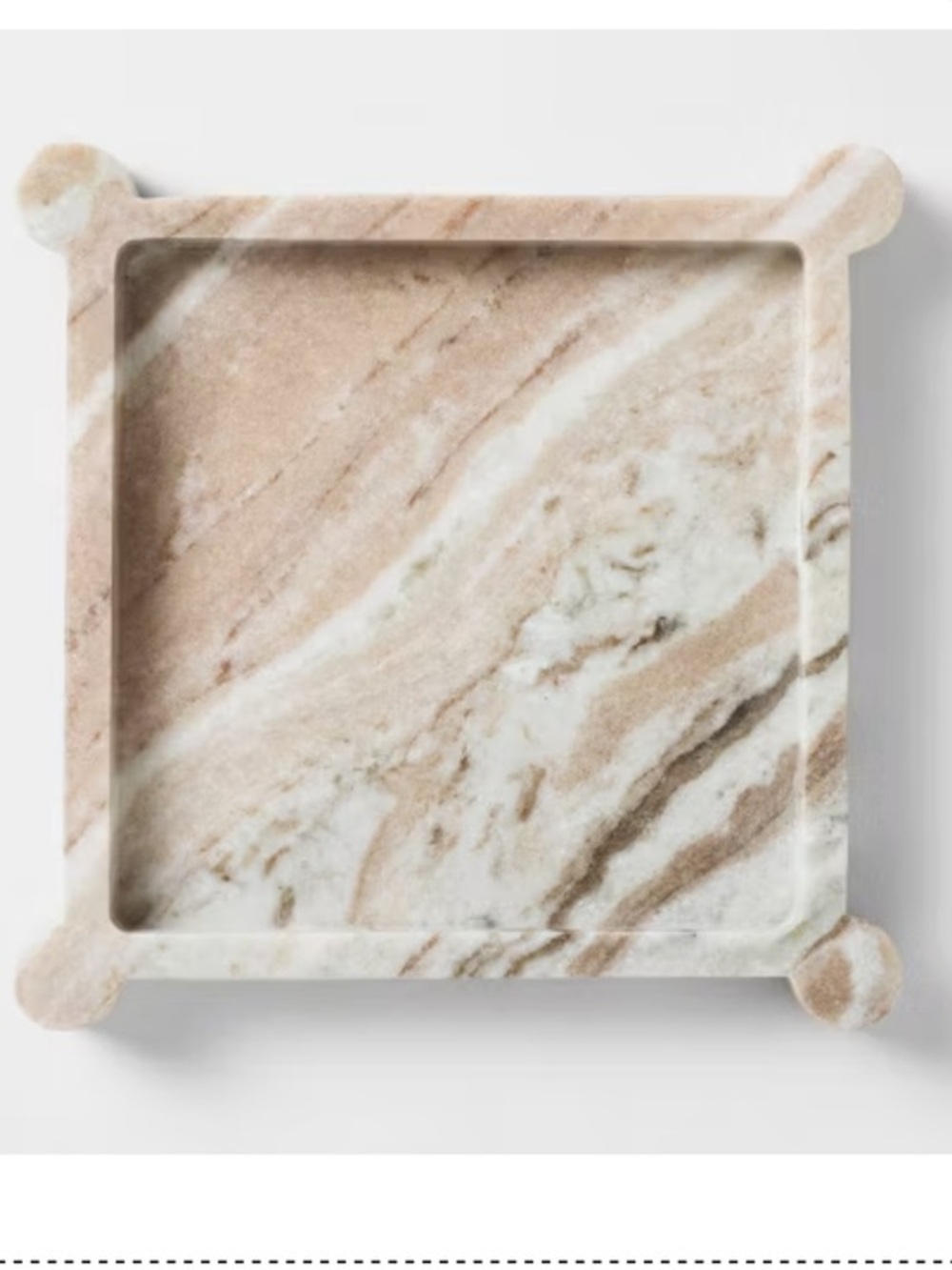 NWT Studio McGee x Threshold 8" Marble Catchall Tray Off-White